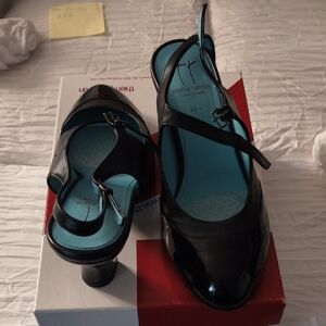 Thierry Rabotin Black Patent Leather Heels